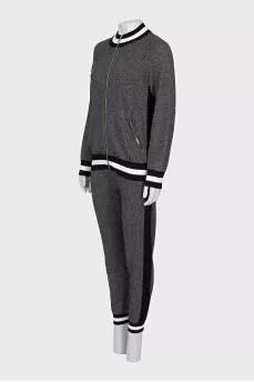 Gray suit with contrasting cuffs