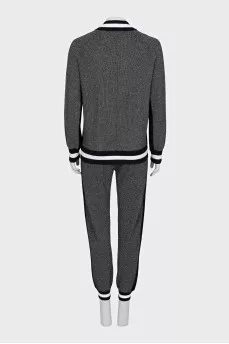 Gray suit with contrasting cuffs