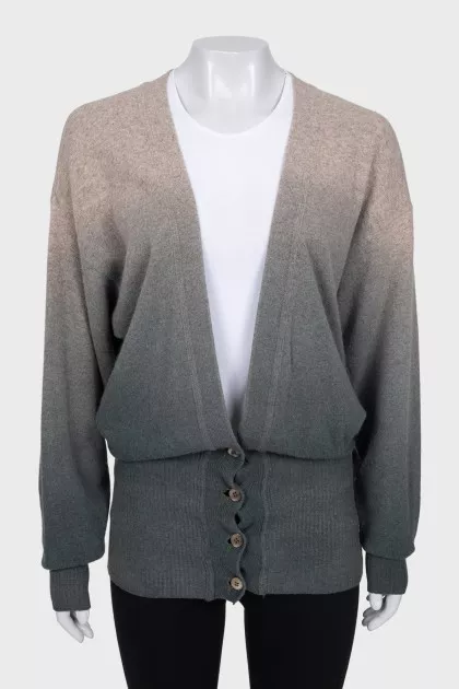 Tapered gradient cardigan