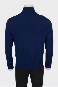 Men's blue wool pullover