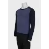 Men's blue sweater with logo