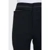Tapered trousers with black stripes