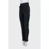 Tapered trousers with black stripes