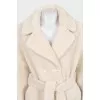 Double-breasted teddy coat