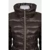 Brown quilted down jacket