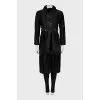 Sheepskin and chinchilla fur coat