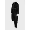 Sheepskin and chinchilla fur coat