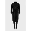 Sheepskin and chinchilla fur coat
