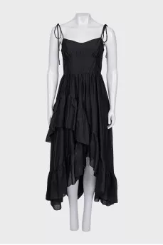 Black sundress with ruffles