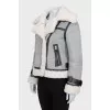 Gray sheepskin coat