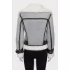 Gray sheepskin coat