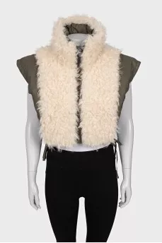 Reversible khaki vest