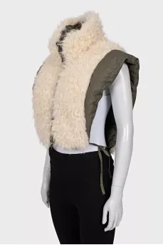 Reversible khaki vest