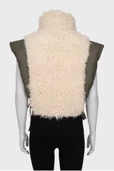 Reversible khaki vest