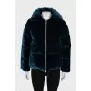 Velvet blue down jacket