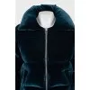 Velvet blue down jacket