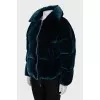 Velvet blue down jacket
