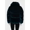 Velvet blue down jacket