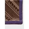 Brown printed silk scarf