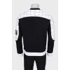 Men's black and white sweatshirt with a patch
