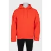 Men's orange hoodie with print
