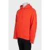 Men's orange hoodie with print