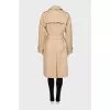 Beige trench coat with belt