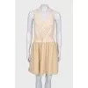 Vintage beige dress with ruffles