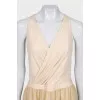 Vintage beige dress with ruffles