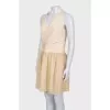 Vintage beige dress with ruffles