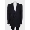 Men's double-breasted wool jacket