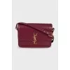 Red leather Solférino bag