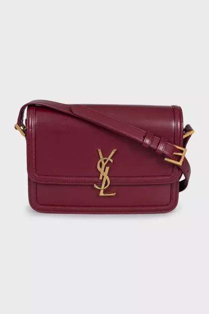 Red leather Solférino bag