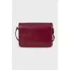 Red leather Solférino bag