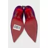 Purple suede pumps