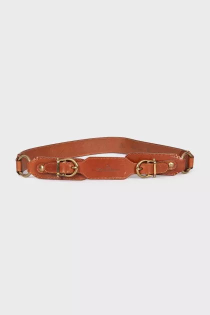 Brown leather belt