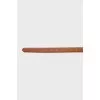 Narrow brown leather belt