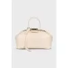 Beige crossbody with embossing