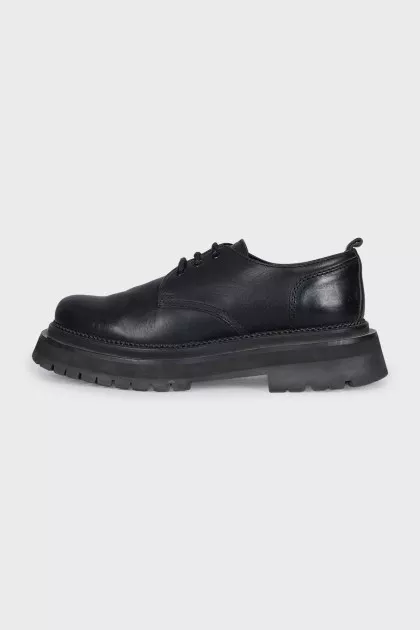 Men's leather derby shoes