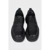 Men's leather derby shoes