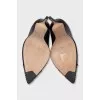 Open ankle boots with rhinestones