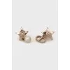 Asymmetrical stud earrings