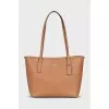 Brown leather shoulder bag
