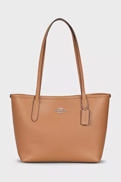 Brown leather shoulder bag