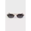 Oval gold sunglasses