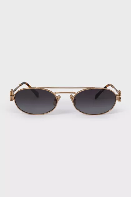 Oval gold sunglasses