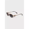 Oval gold sunglasses