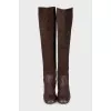 Leather and suede boots