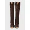 Leather and suede boots