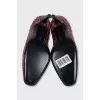 Pink snakeskin shoes